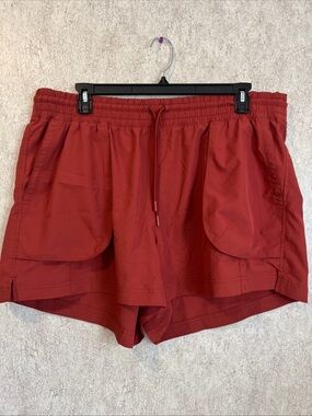 Old Navy Active Quick Dry Shorts Maroon Pockets Pull On Women’s Plus 2x